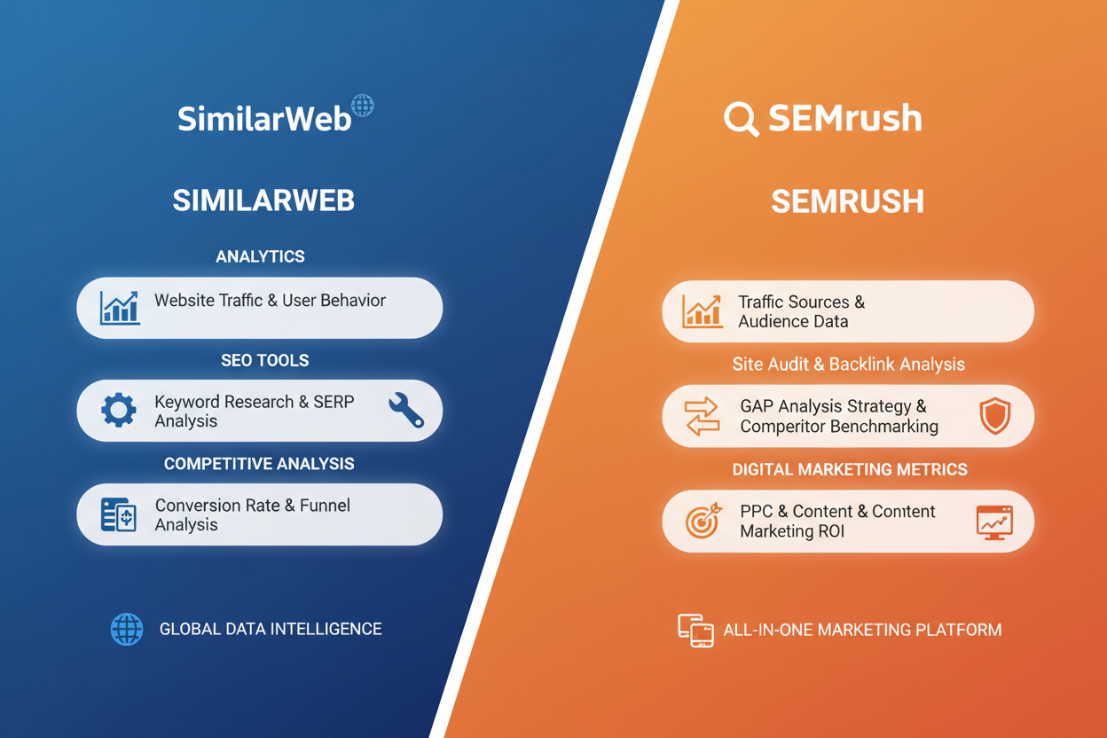 SimilarWeb versus SEMrush